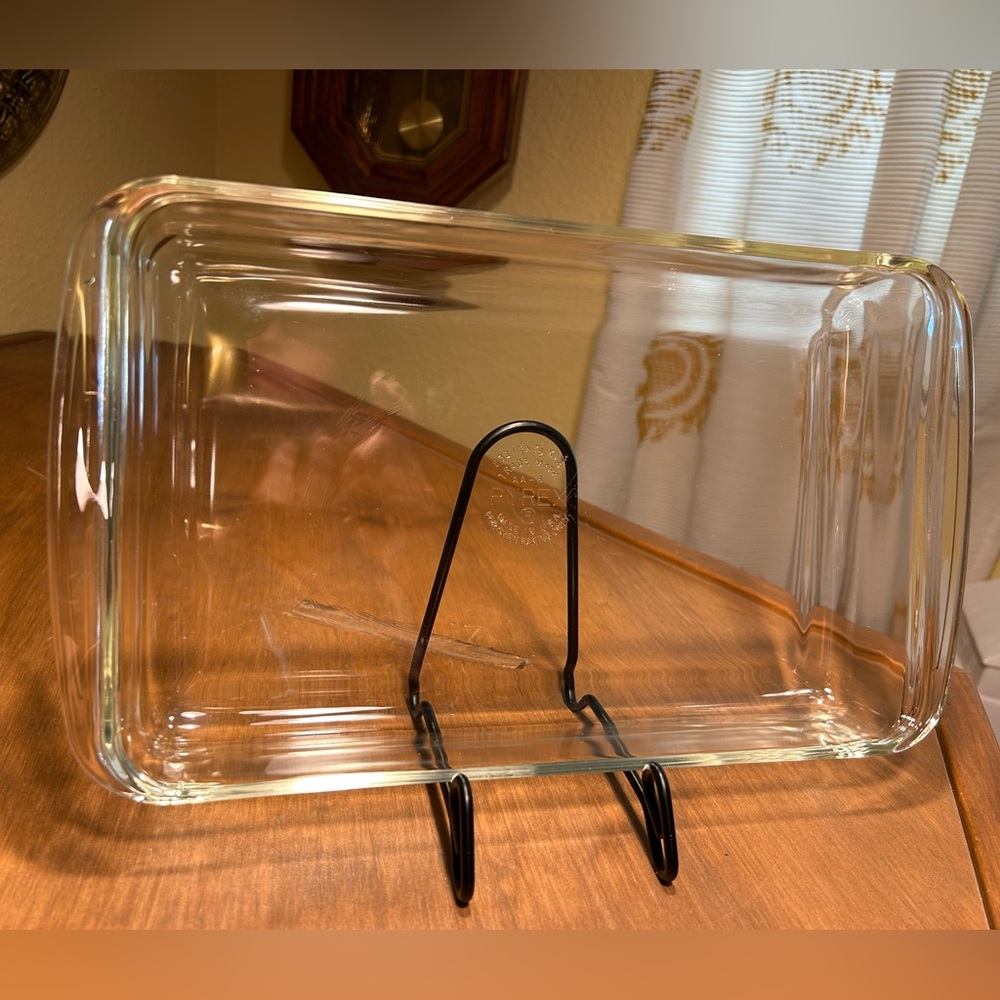 Vintage PYREX 232 Clear Glass 11-3/4”×7-1/2”×1-3/4” Casserole Baking Dish 2 Qt. - Picture 3 of 6